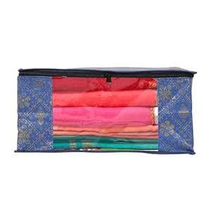 Perpetual Saree Organizer For Wardrobe - Foldable Saree Covers With Zip ...