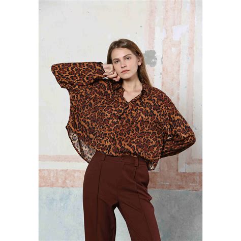 Camisa com decote em v castanho See U Soon | La Redoute