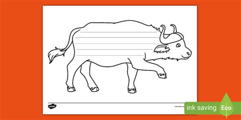 Buffalo Writing Template (teacher made) - Twinkl