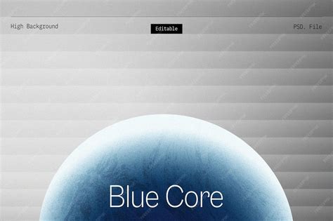 Blue core abstract background with gradient sphere | Premium PSD