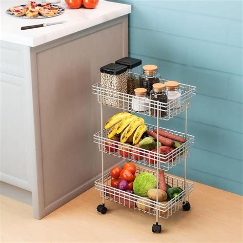 Buy Kitchenstory Stainless Steel Storage Rack | 360° Revolving ...