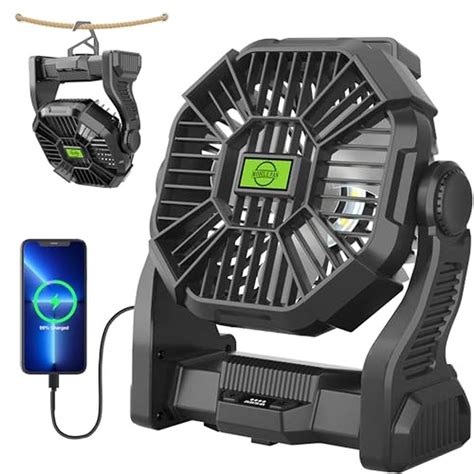 Portable Camping Fan | TDLOL Rechargeable 270 Pivot LED Light | Eco-Fr ...
