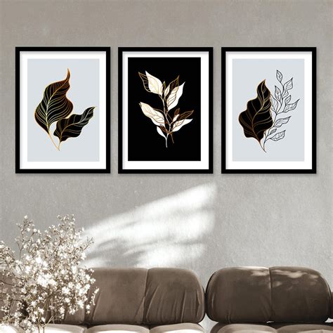Nature Inspired Wall Posters with Frame : Black – Kotart