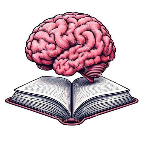 Human Brain With Open Book Illustration PNG Clipart | Digital Art ...
