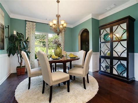 teal color dining room