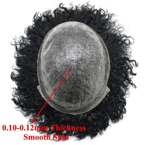 Buy Afro Toupee for Black Man Human Hair Kinky Curly Hairpieces Men ...