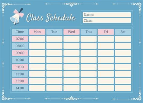 Image result for Class Routine Format