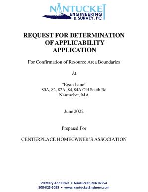 Fillable Online Filing a Request for Determination of Applicability ...
