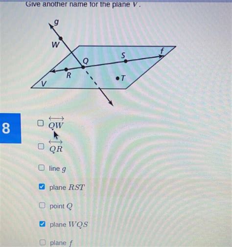 Give another name for the plane V. - brainly.com