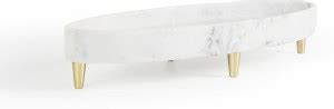 ellementry Gondola Marble Platter with Brass Legs Tray Price in India ...