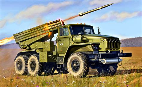 Download Vehicle Rocket Launcher Military BM-21 Grad HD Wallpaper