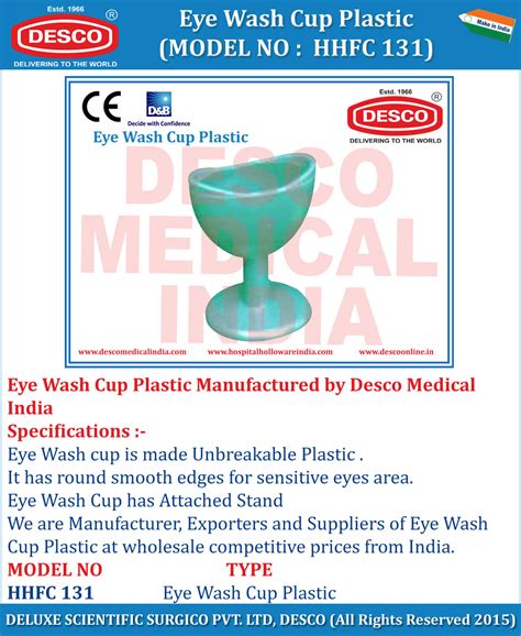 Plastic Eye Wash Cup - Manufacturers, Suppliers & Exporters India