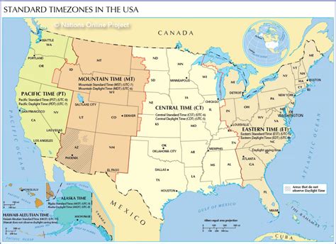Time zones usa map - norluli