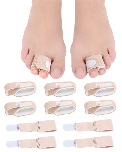 Amazon.com: BLATOWN 10Pc Fabric Toe Wraps for Women Broken Toes Hammer Toe Corroector ...