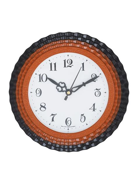 Buy CHRONIKLE Classic Round Orange Color Plastic Home/Office Decor ...