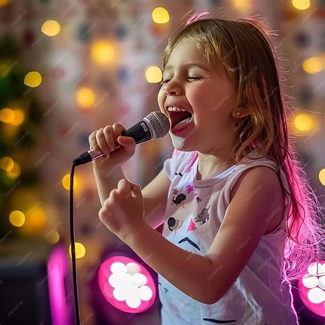 Premium Photo | Portrait of Karaoke Jam Kids Sleepover Happiness