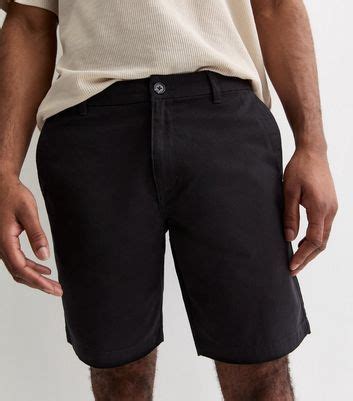 Black Regular Cotton Chino Shorts | New Look