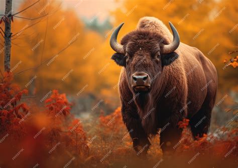 Premium AI Image | A bison is a large bovine in the genus Bison