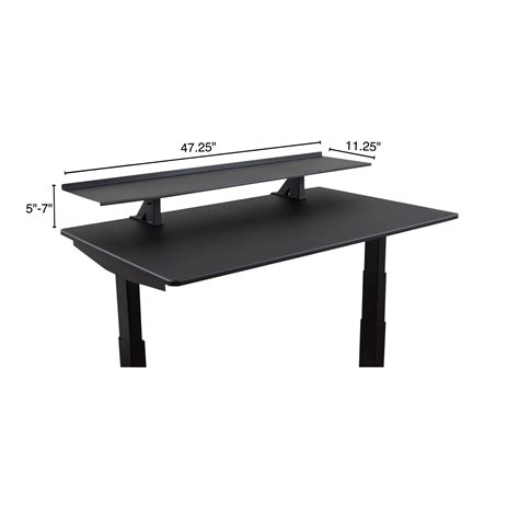 Stand Up Desk Store Clamp-On Adjustable Height Desk Shelf Monitor Stand ...