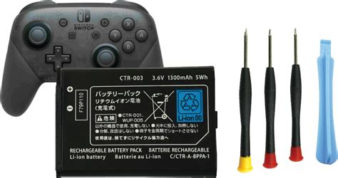 Amazon.co.jp: WirelessFinest バッテリー CTR-003 交換用 Nintendo Switch Pro ...