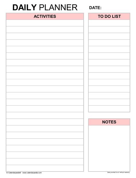 Daily Routine Planner Printable 的图像结果