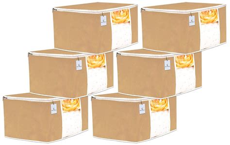 Kuber Industries 6 Piece Non Woven Underbed Storage Bag, Storage ...