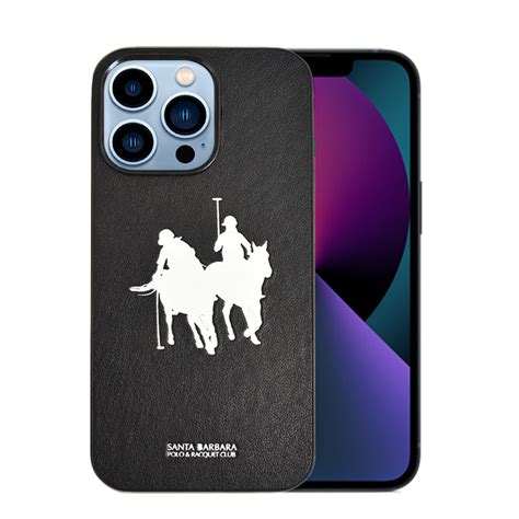 iPhone 13 Pro Umbra Series Genuine Santa Barbara Leather Case - Black ...