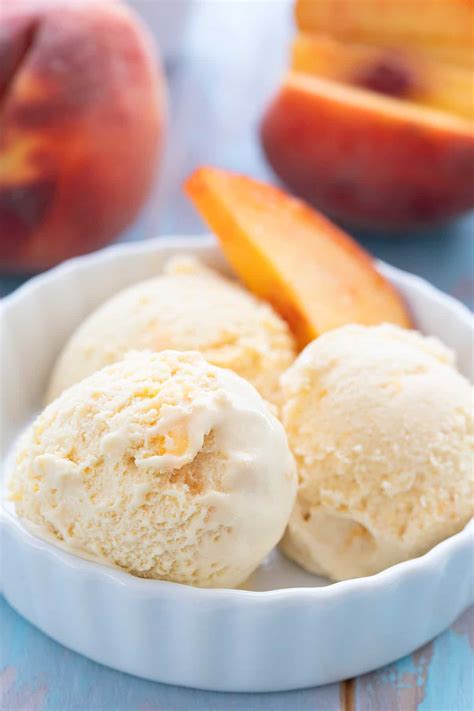 Keto Peach Ice Cream - Super creamy and scoopable!