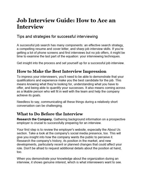 Job Interview Guide 的图像结果
