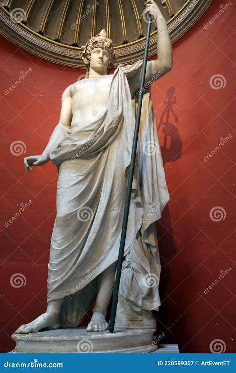 Antinous Statue in the Rotunda Hall. Pio Clementino Museum Editorial ...