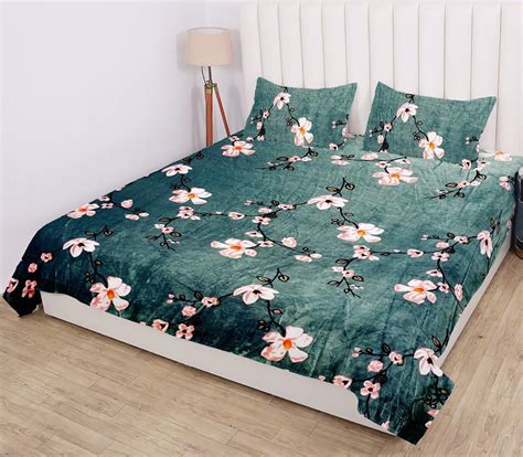RD TREND 190 GSM Flannel Warm Bedsheets for Winter, Double Flat Size 90 ...