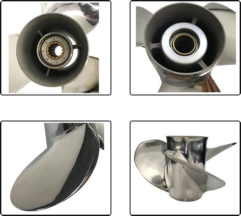 Buy Boatman Outboard Propeller SS Fit BRP,Johnson,Evinrude,OMC Stern ...