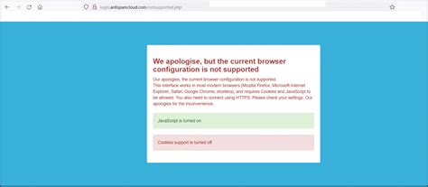 Email Antispam browser not supported resolution - Diadem Technologies ...