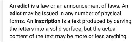 what was inscription and edicts. - Brainly.in