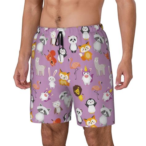 Vsdgher Lovely Animals for Mens Swim Trunks with Compression Liner Swim ...