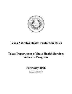 Fillable Online Texas Asbestos Health Protection Rules Fax Email Print ...
