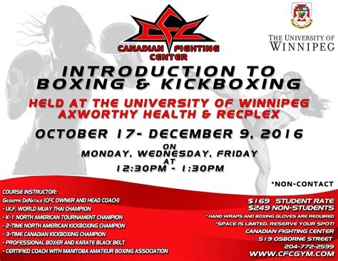 Canadian Fighting Center Winnipeg KickBoxing Muay Thai  