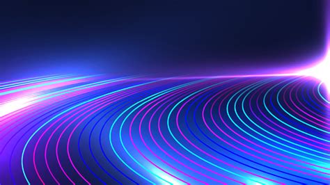 Abstract technology concept neon colors lines high speed light motion ...