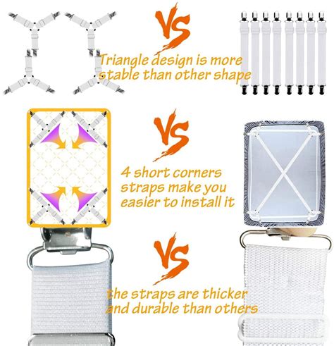 Kibhous Bed Sheet Holder Straps Fitted Sheet Keepers India | Ubuy