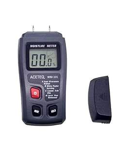 Thermomate Moisture Meter, Digital Logs Damp 0-99% Wood Tester Detector ...