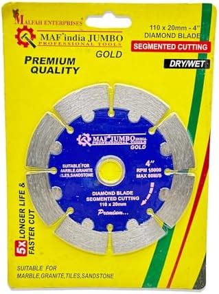 Malfah Diamond Saw Wheel Blade 4" Marble Wall/granite/stone/concrete ...