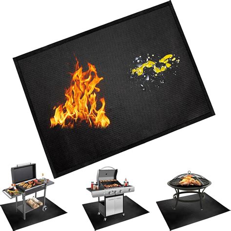 Amazon.com: BAKEWAY Under Grill Mats for Outdoor Blackstone Griddle ...