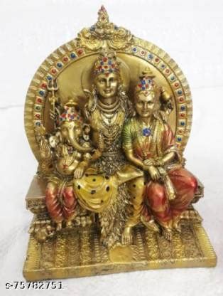 RR CREATION Religious Shiv Parivar Decorative Statue For Pooja Mandir ...
