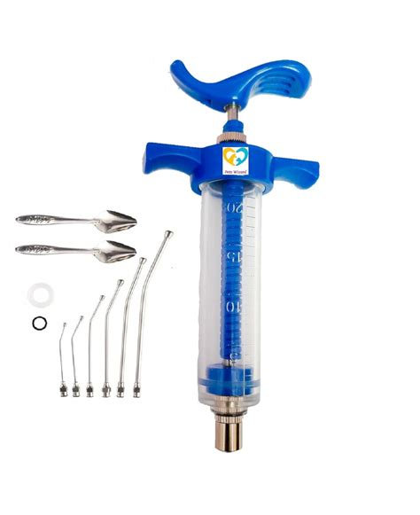 Pets Wizard - 20 ML Orange or Blue Colour Hand Feeding Syringe with 6 ...
