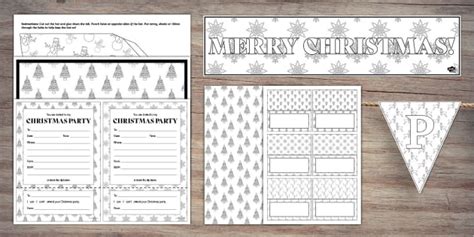 Christmas Colouring Party Decorations Pack | Twinkl Party
