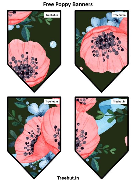 Free Poppy Bulletin Board Decorations and Craft Printables #380