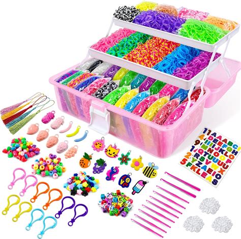 Amazon.com: ROSHUKG 14500 Rubber Bands Kit, Colorful Rubber Bands ...