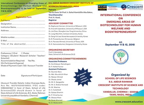 INTERNATIONAL CONFERENCE on EMERGING AREAS OF BIOTECHNOLOGY FOR HUMAN ...
