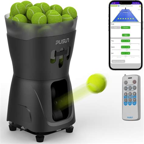 PUSUN PT-Mini PRO-Tennis Ball Machine - APP Controlled, 65+ Ball ...