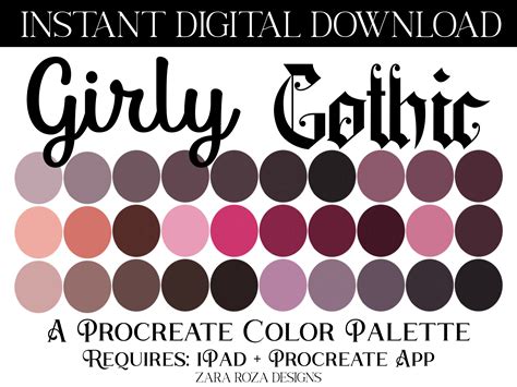 Pastel Goth Color Palette | Coloring Pages